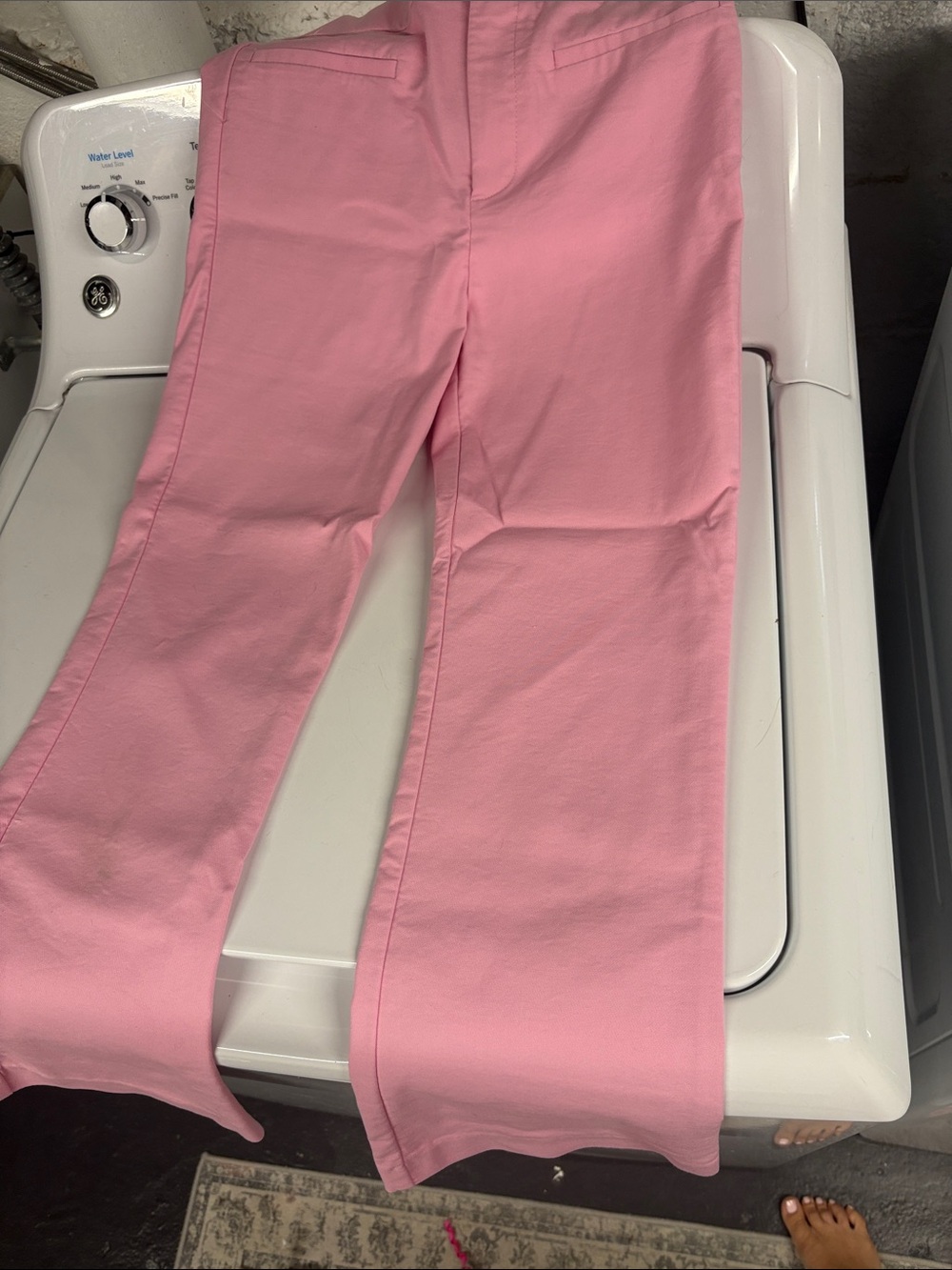 Zara Girls Pink Straight-Leg Knit Pants